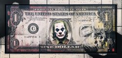 H4PPYF4C3 - Arthur Fleck Dollar Bill, Art on Wood