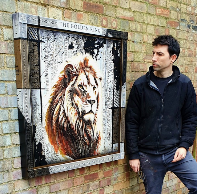 Artist_Rob_Bishop_The_Golden_King_premium_deluxe_art_on_wood_original_variation