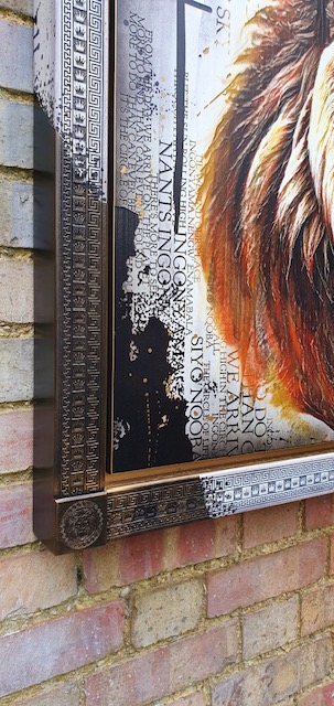 Artist_Rob_Bishop_The_Golden_King_premium_deluxe_art_on_wood_original_variation_frame