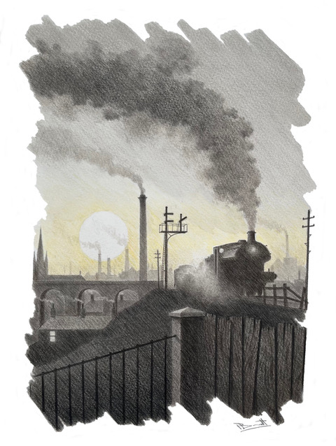 Dirty old town 1 Paul F Bennett Original Art
