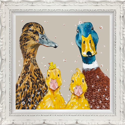 Amy Louise Two Little Ducks Went Swimming Limited Edition Canvas Framed