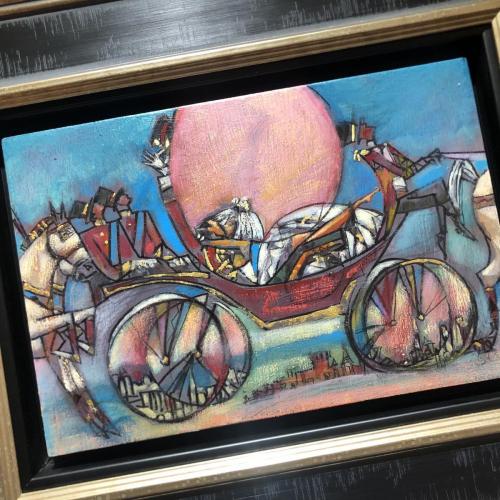Andrei Protsouk Royal Ride Oil on Panel Original Painting